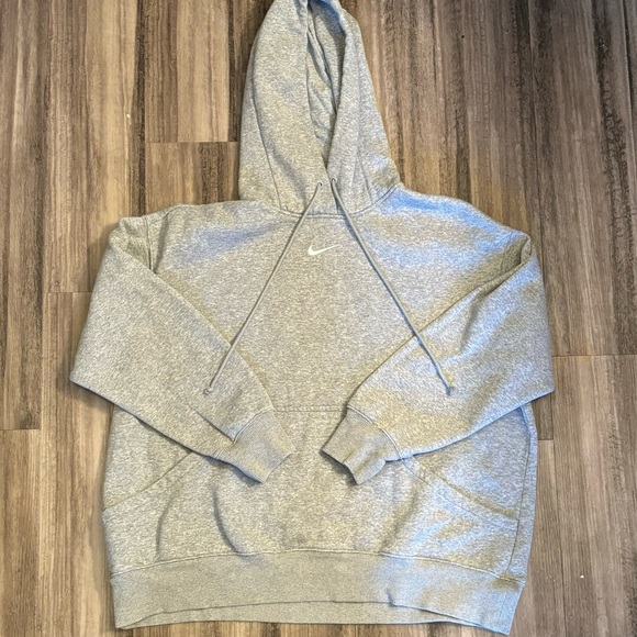 nike sportswear phoenix fleece hoodie - heather gray/grey, oversized, size large - Picture 3 of 8